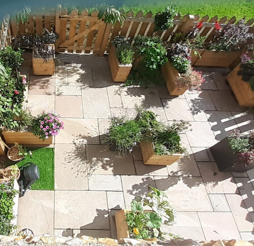 Custom wooden decking planters - wooden,