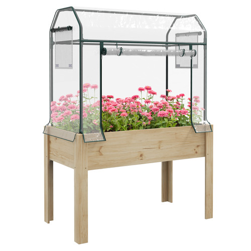 Outsunny wooden raised - raised, planter