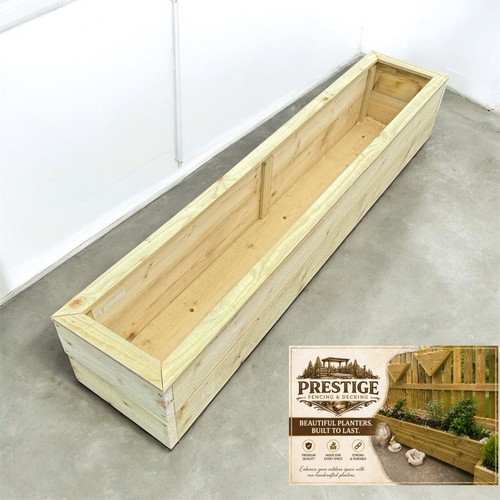Rustic wooden patio planter - rustic,
