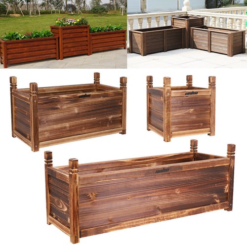 Xlarge wooden trough garden - wooden,