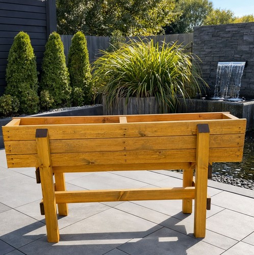 Grand wooden garden planter - garden, on