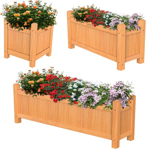 Wooden garden planters outdoor - wooden,