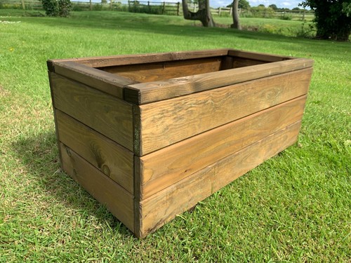 Wooden box planter - wooden,