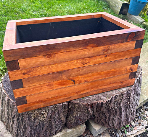 Rectangular wooden lined - wooden,