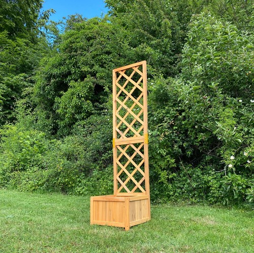 Wooden trellis planter - planter, garden