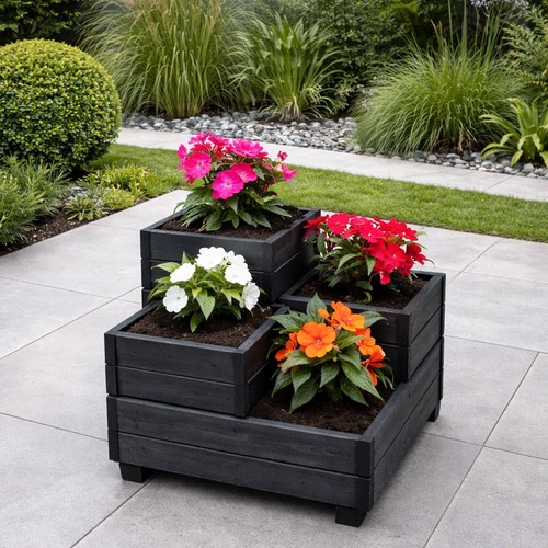 Tier raised wooden garden - raised,