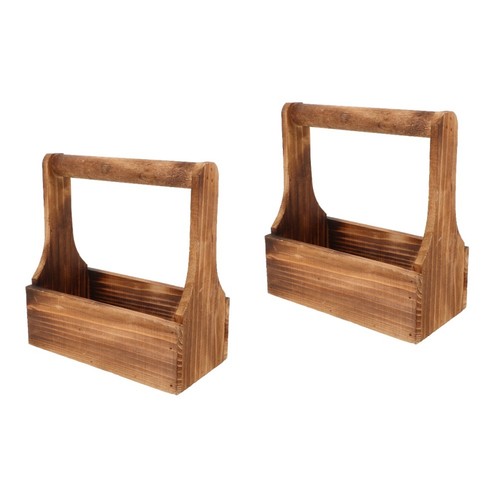 2pcs wooden planter buckets - 2pcs,