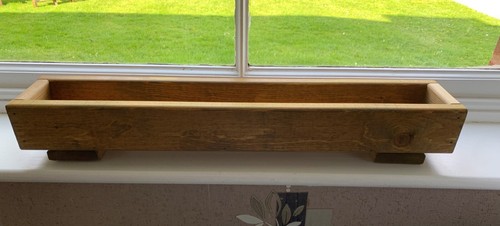 Wooden long herb planter - long,