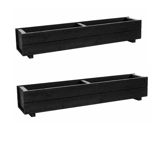 120cm wooden trough planters - trough,