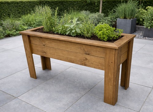 Raised garden planter - raised, on