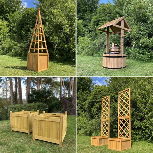 Wooden planters garden planter - garden,