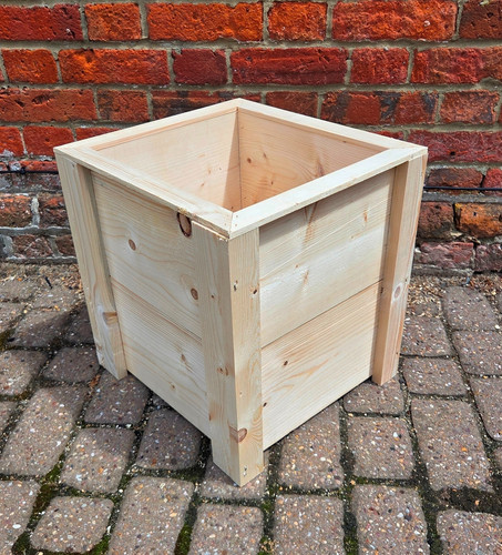 Square wooden planter - planter, garden