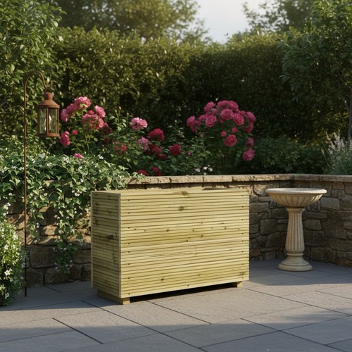 Large wooden garden planter - garden,