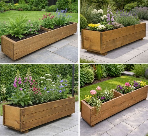 Wooden planters garden - planters, pot