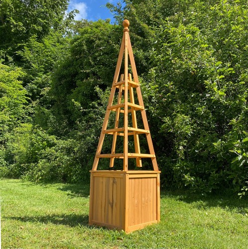 Wooden garden planter square - garden,