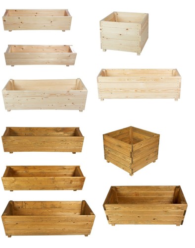 Wooden planter boxes garden - wooden,