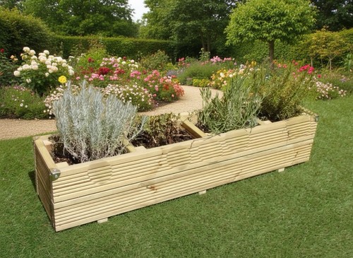 Garden herb planter wooden - -,