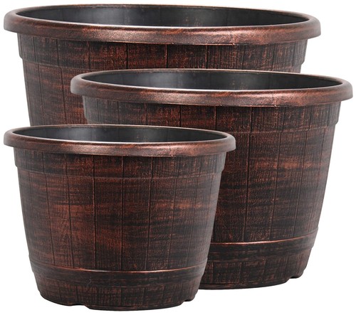 Copper wooden barrel plant - copper,