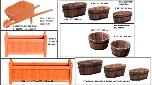 Wooden garden planters - garden,