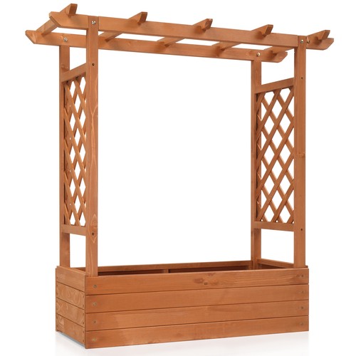 Garden planter with trellis - garden,