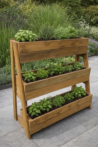 Wooden raised elevated plant - wooden,