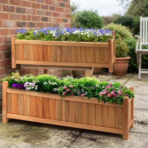 Wooden garden planters - wooden,