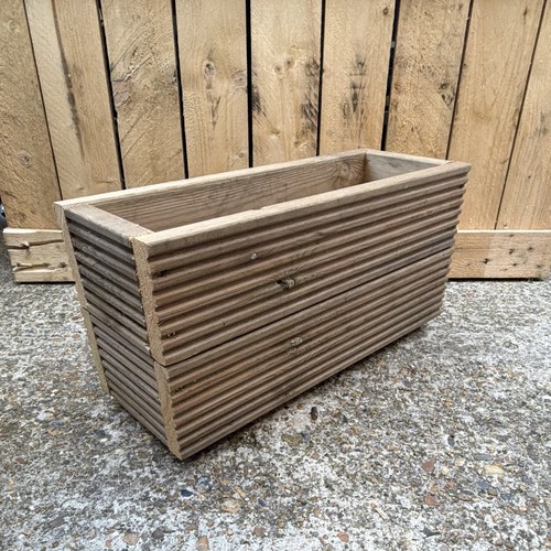 Treated wooden decking - treated, planter
